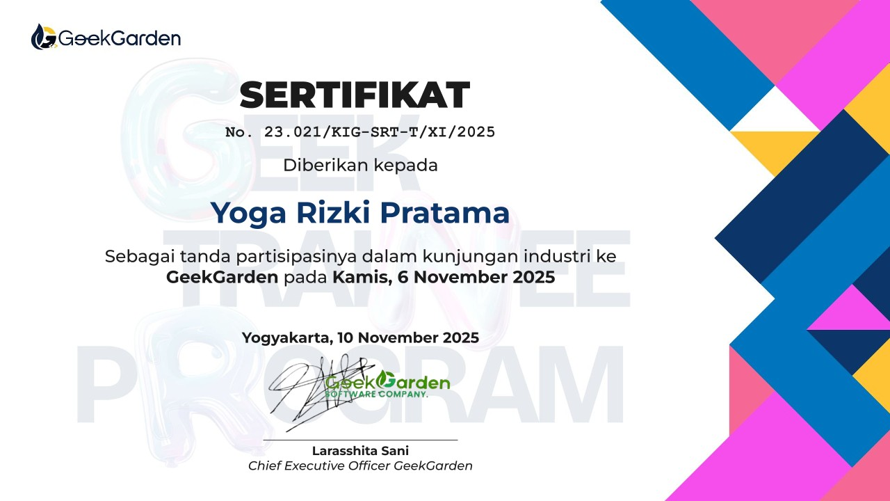 Sertifikat GeekGarden